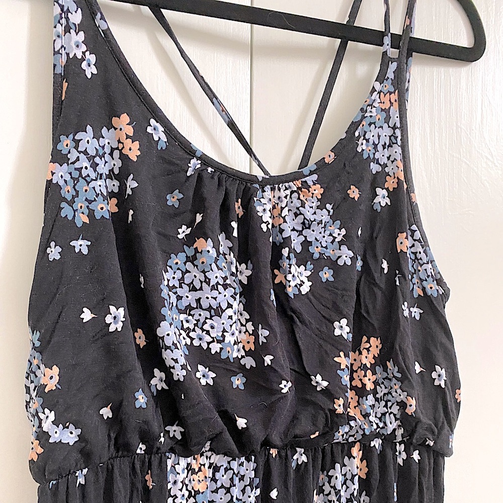 LOFT Floor Length Floral Dress